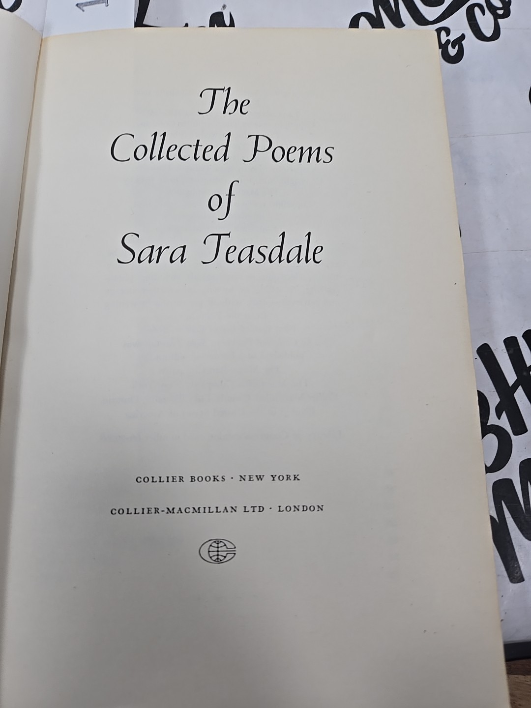 The Collected Poems of Sara Teasdale (1966 · Collier Macmillan PB
