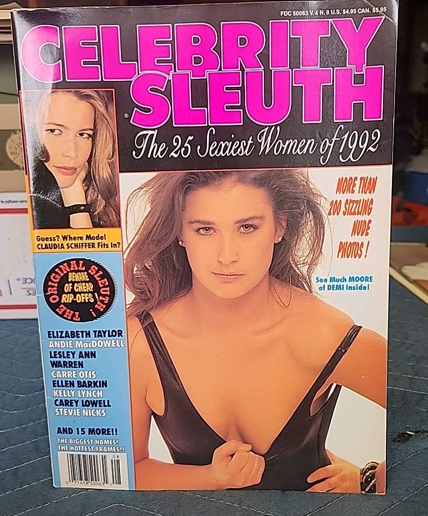 Celebrity Magazine – Vol.4 #8 – 25 Sexiest Women Of 1992 – Newstand Condition