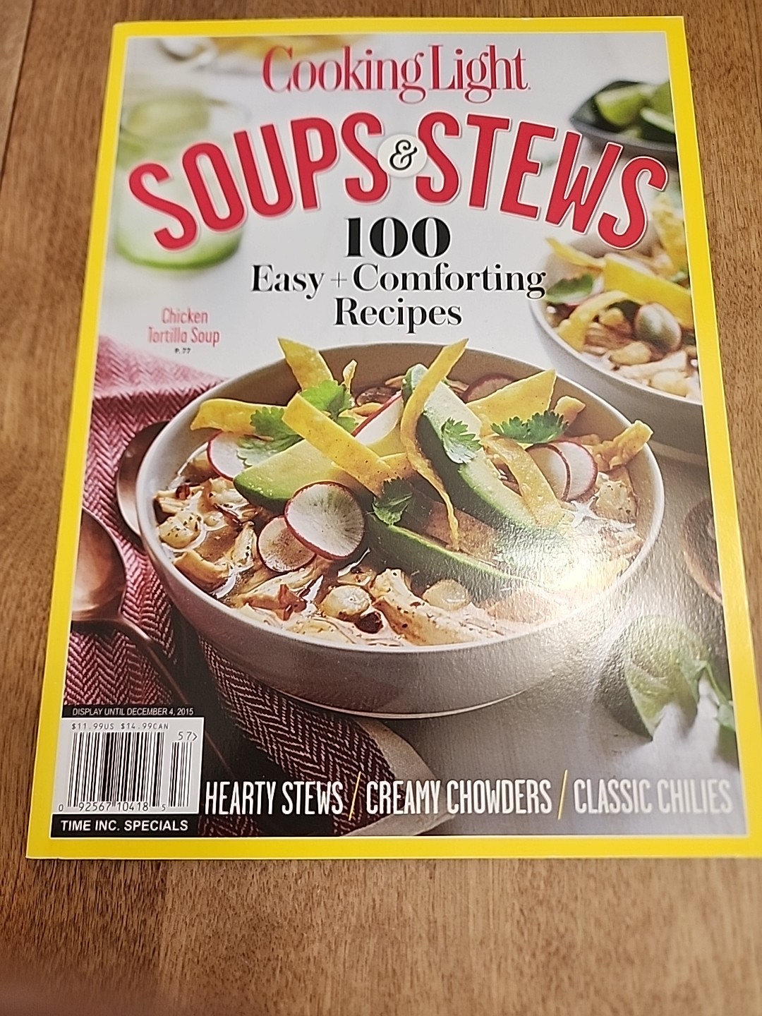 Cooking Light Soups & Stews 2015 Magazine Time Inc. Specials Booklet