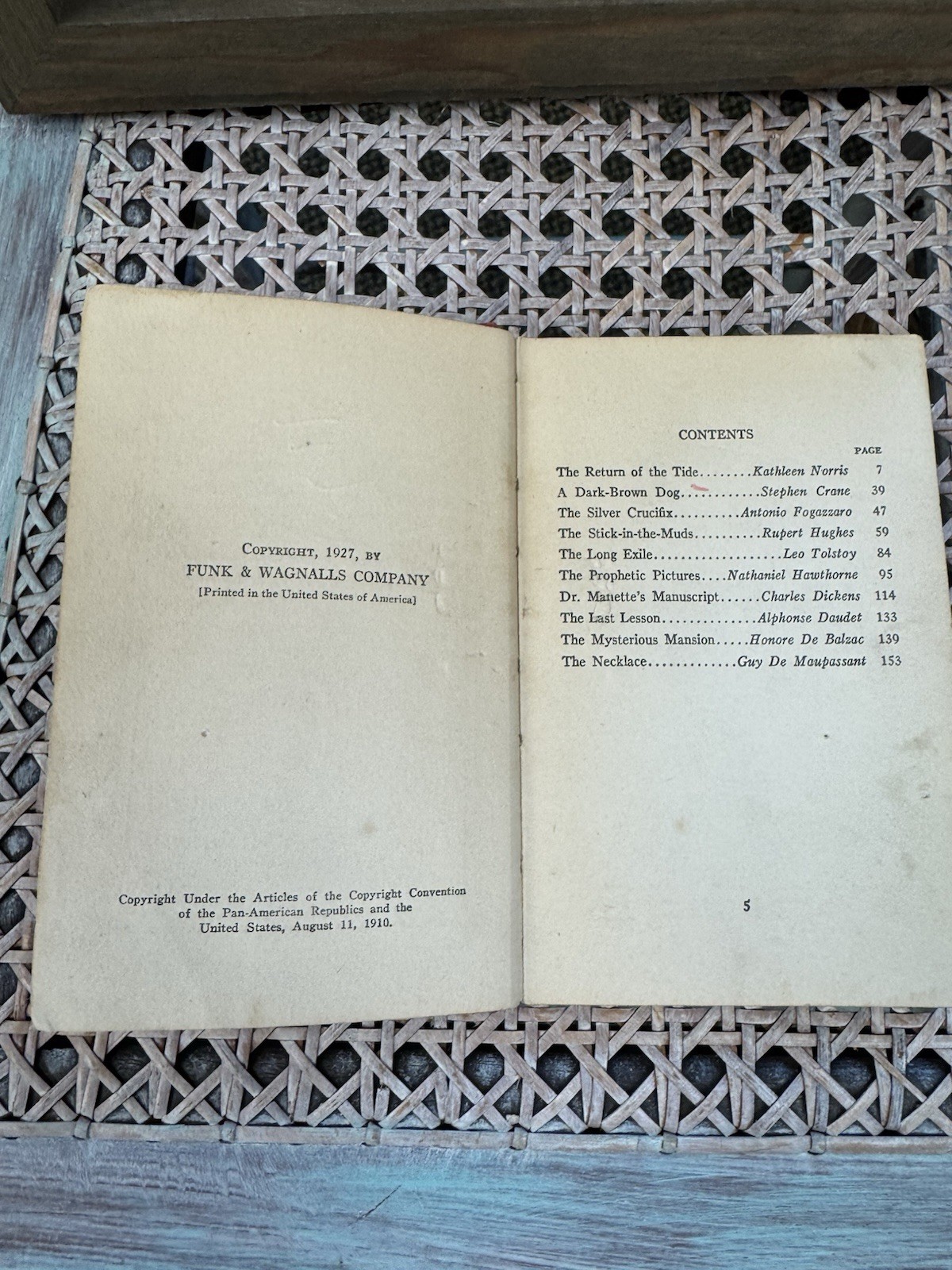 The World’s One Hundred Short Stories- Volume Five Drama (1927, Funk & Wagnalls)