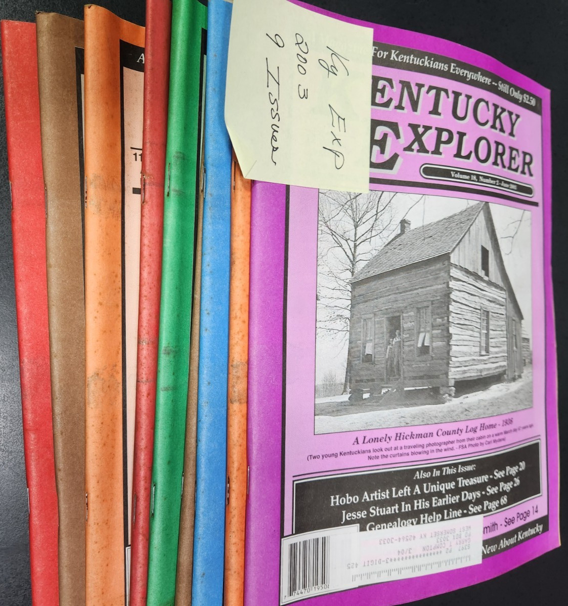 Kentucky Explorer Magazine 2003 – Lot of 9 Issues – Good preowned condition