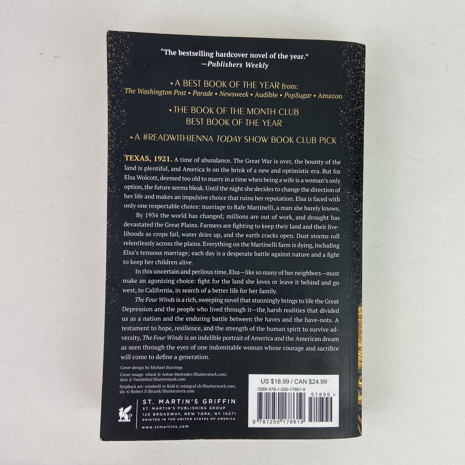 The Four Winds: A Novel Paperback by Kristin Hannah St. Martin Griifin 2023