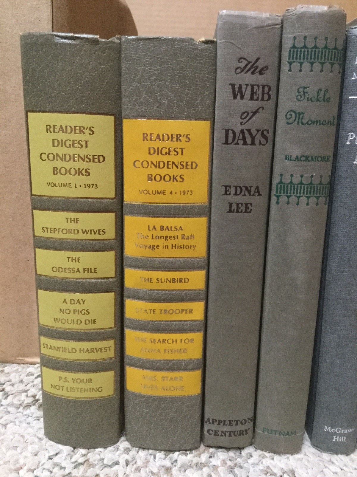 Lot of 7 Shades Of Gray Hardcover Books Collection Set Decorative Shelve AB15