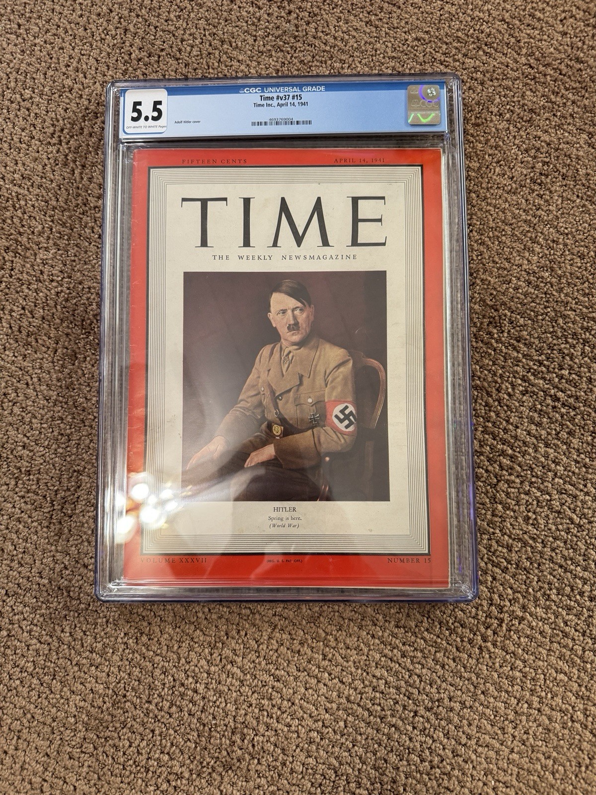Time Magazine April 14, 1941 – Hitler Cover – CGC 5.5