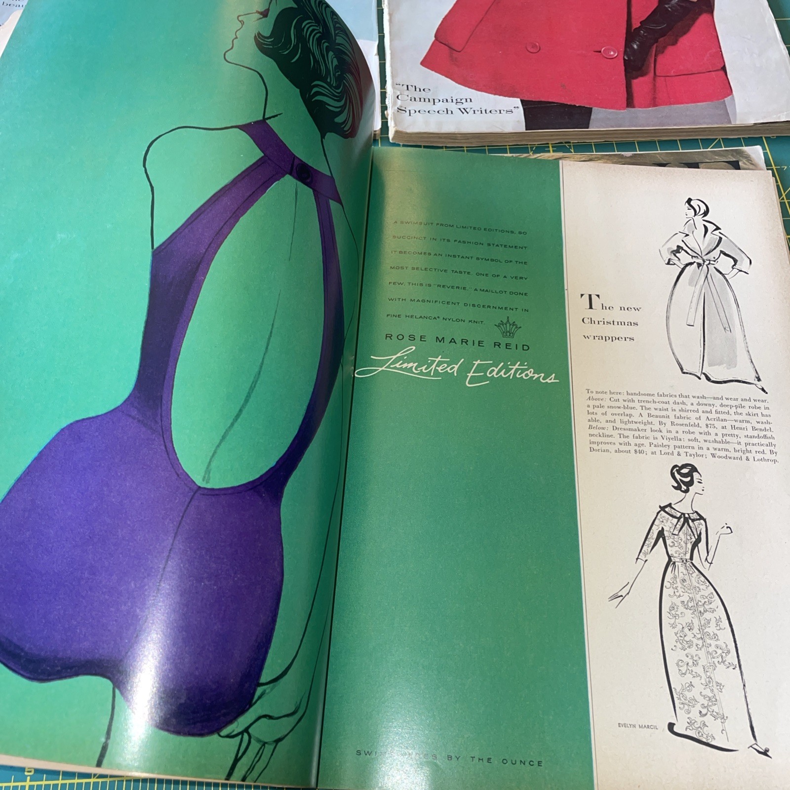 4 vintage Vogue Magazine lot 1960 1960s Fashion Sept Nov July Dec PERFECT