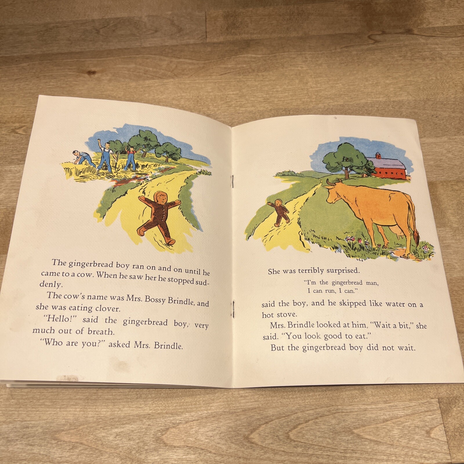 Antique Large 1937 The Gingerbread Boy Book By Whitman Publishing Company #1075