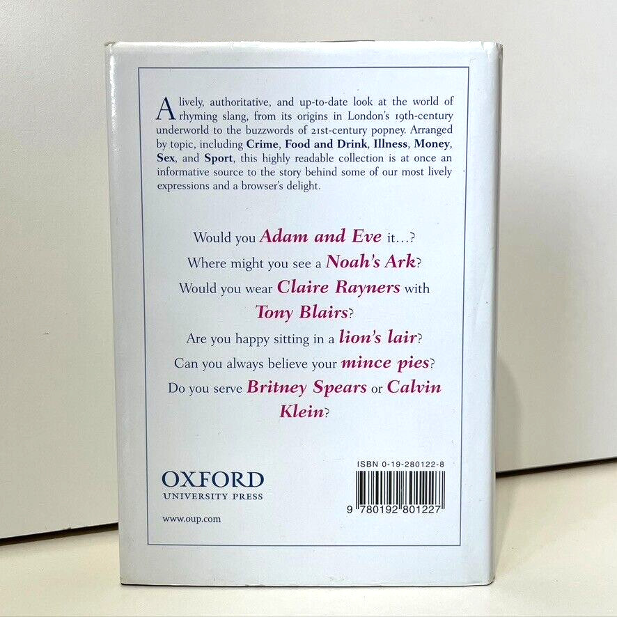 The Oxford Dictionary Of Rhyming Slang by John Ayto Over 3000 Words and Phrases