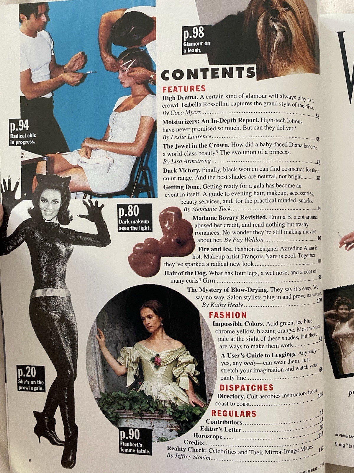 Vintage Allure Magazine November 1991 Princess Diana 90s Supermodels 90s Style