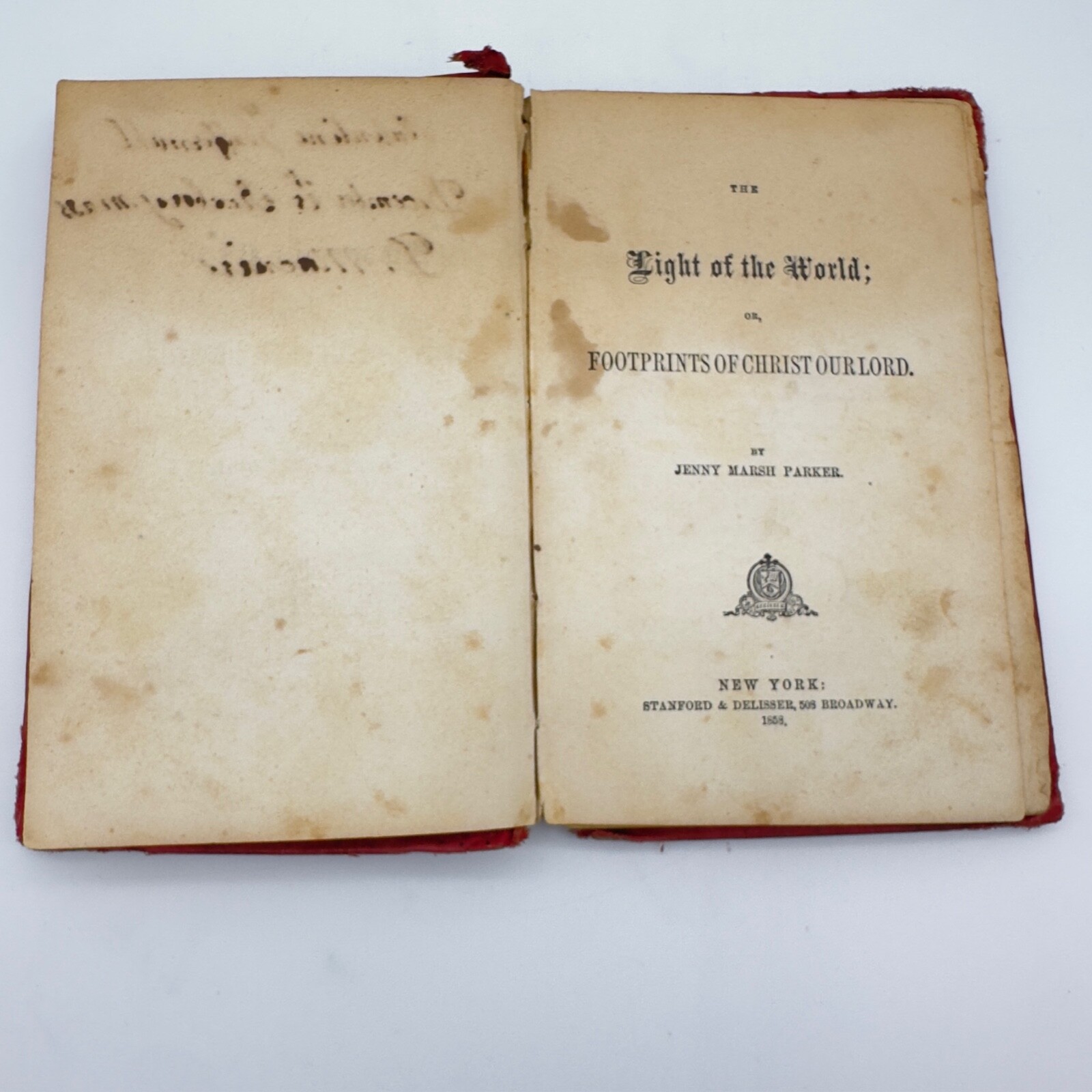 Antique Christian Book: «The Light of the World» by Jenny Marsh Parker (1858)