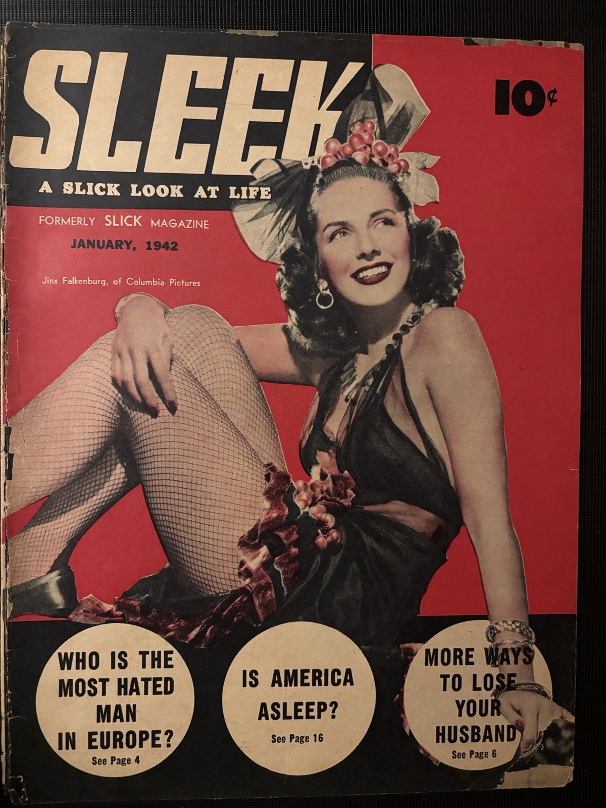 Amazing Sleek Magazine 1942 Pinups War Propaganda Americana Vintage