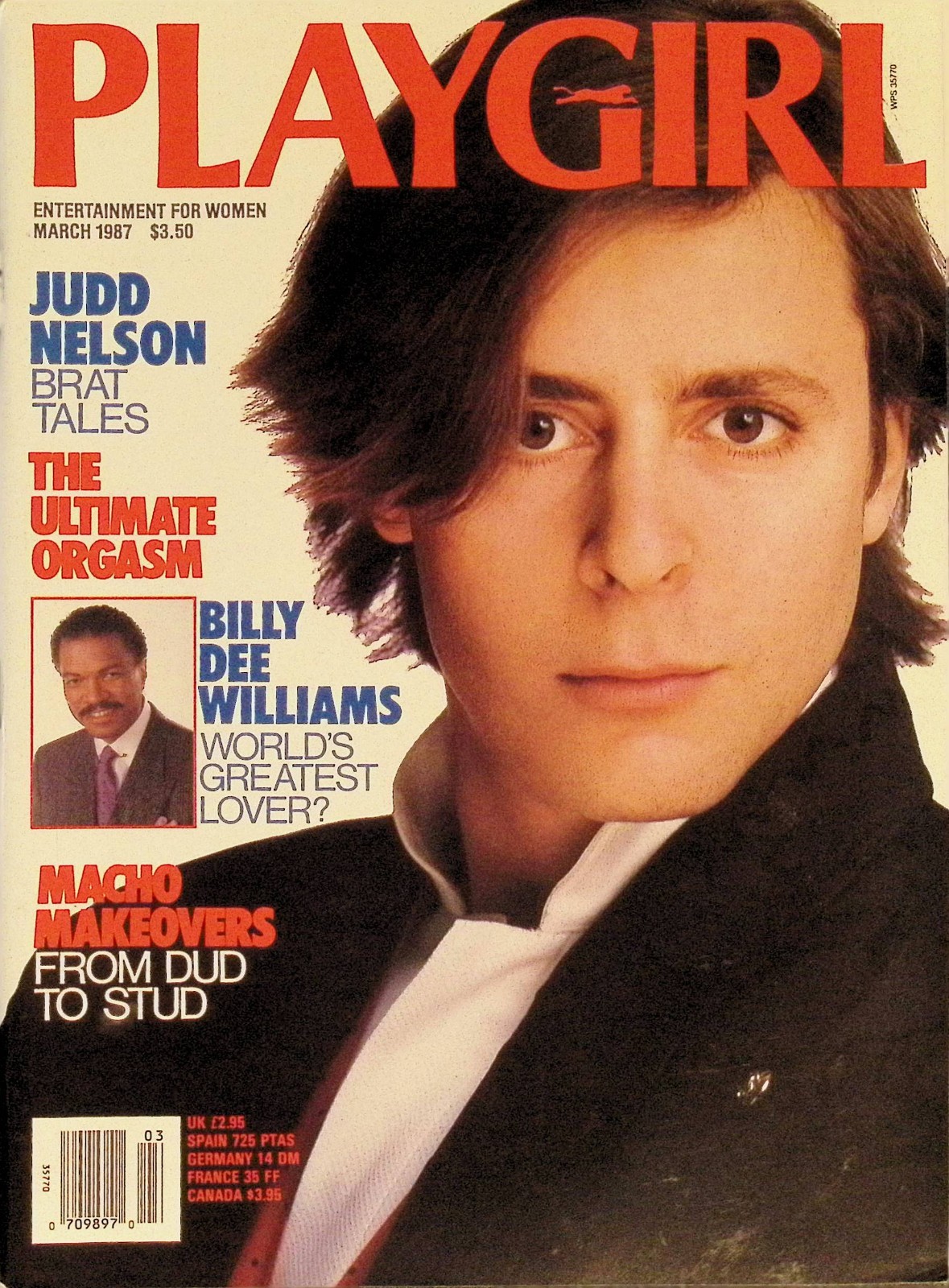 March 1987 Playgirl Judd Nelson Billy Dee Williams Lando Gay Interest