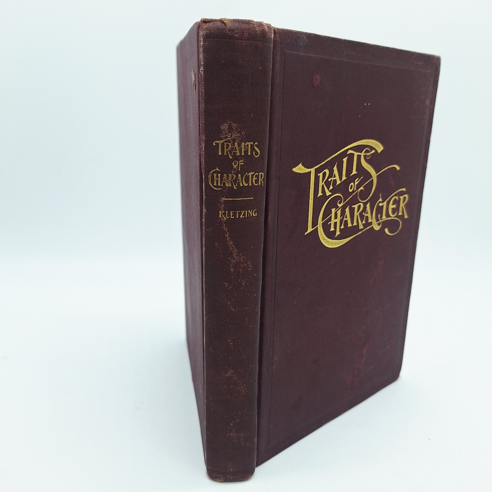 1898 «TRAITS OF CHARACTER» BOOK BY HENRY & E. L. KLETZING 371 PAGES