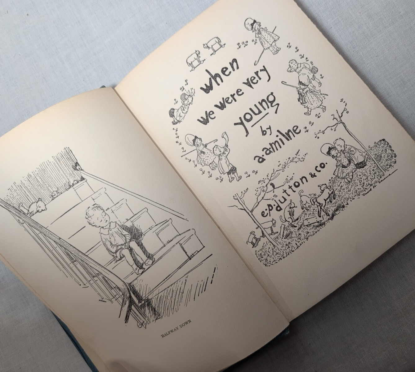 When We Were Very Young by A. A. Milne (Dutton, 1937) Pooh Christopher Robin