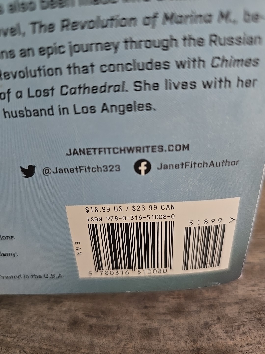 Chimes Of A Lost Cathedral By Janet Fitch Paperback