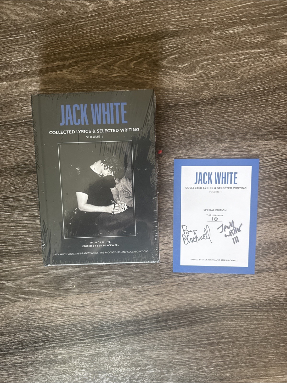 Jack White SIGNED BOOK Collected Lyrics & Selected Volume 1 # 10 LOW #