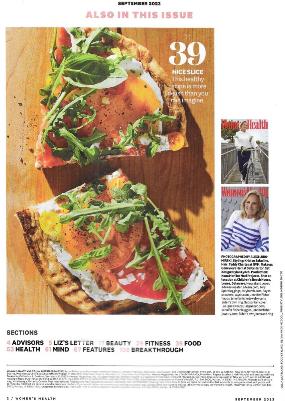 Women’s Health Magazine Dr. Jill Biden Mornings Issue Fitness Food Recipes 2023
