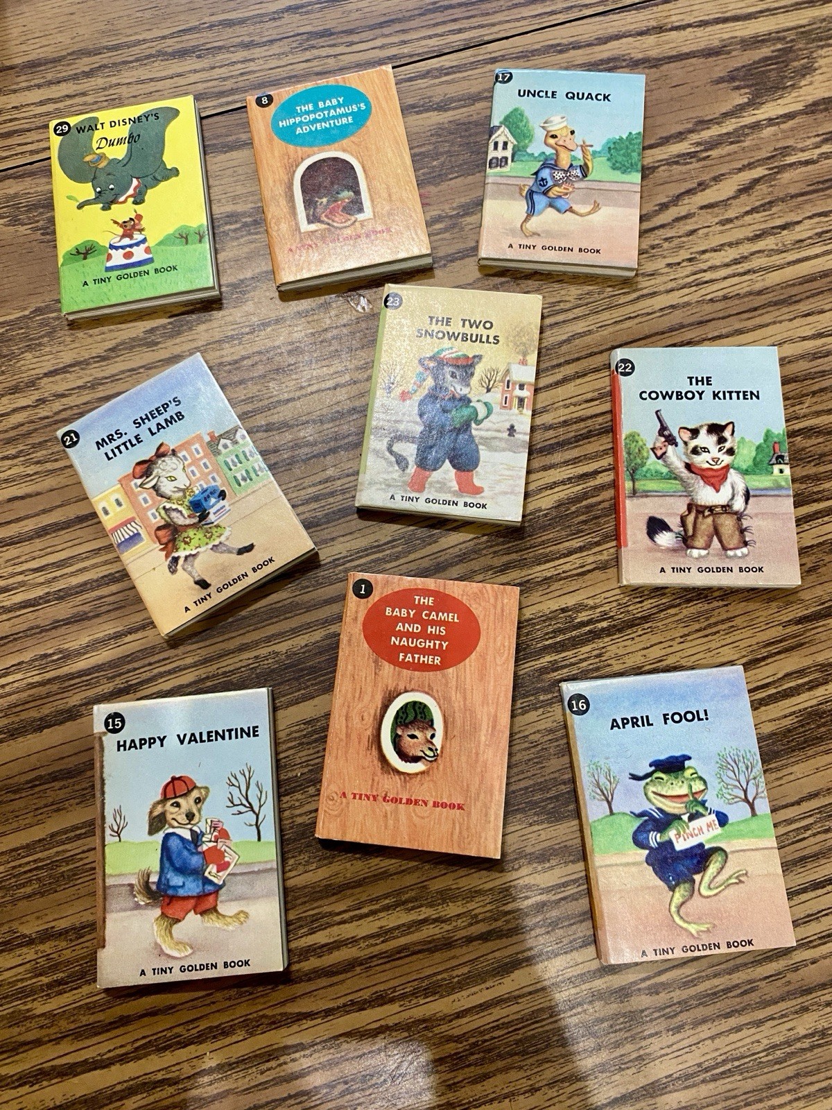 The Tiny Golden Library Vintage Retro Nursery Children Mini Books