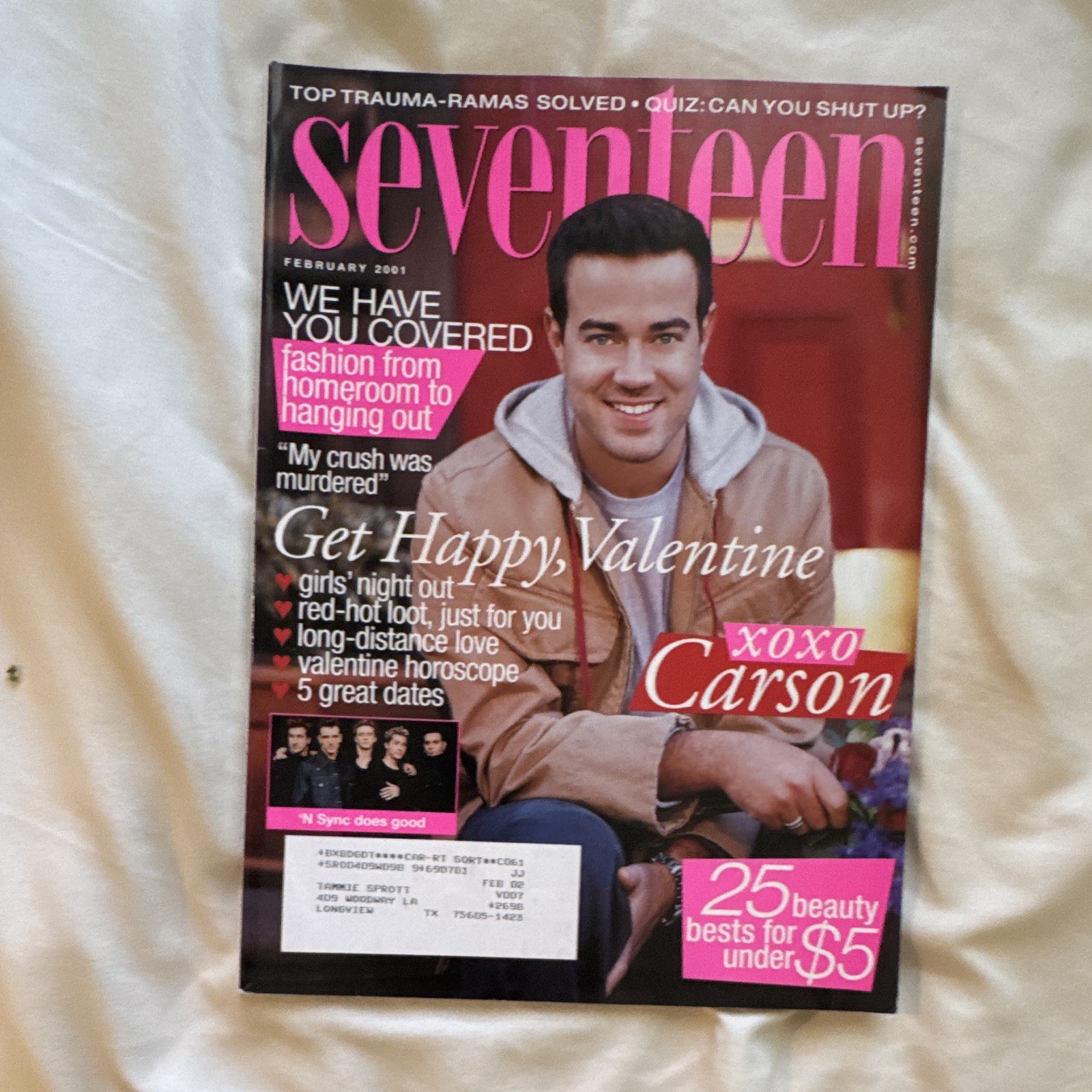 2001Seventeen Magazine Lot of 12 Illustrated J Lo Alba Carson Daly Julia Roberts