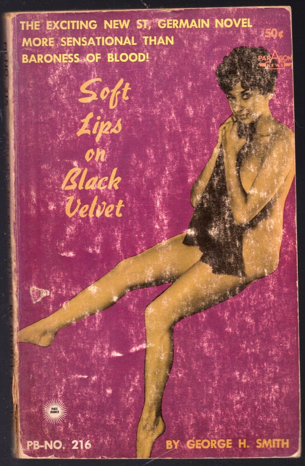 Soft Lips on Black Velvet George H. Smith Vintage Sleaze Pulp Paperback Fair