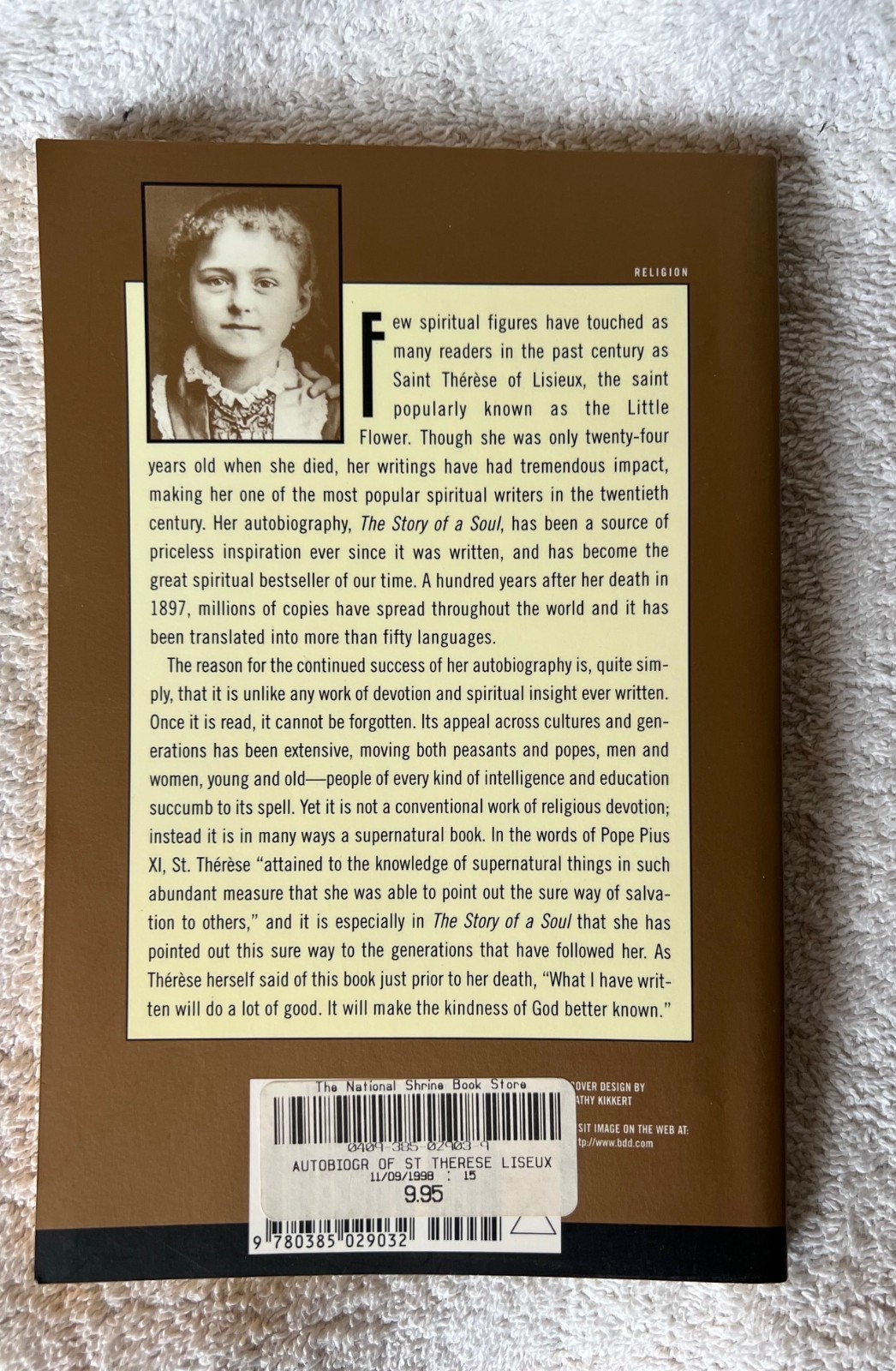 Autobiography of Saint Therese of Lisieux Paperback Book Vintage John Beevers