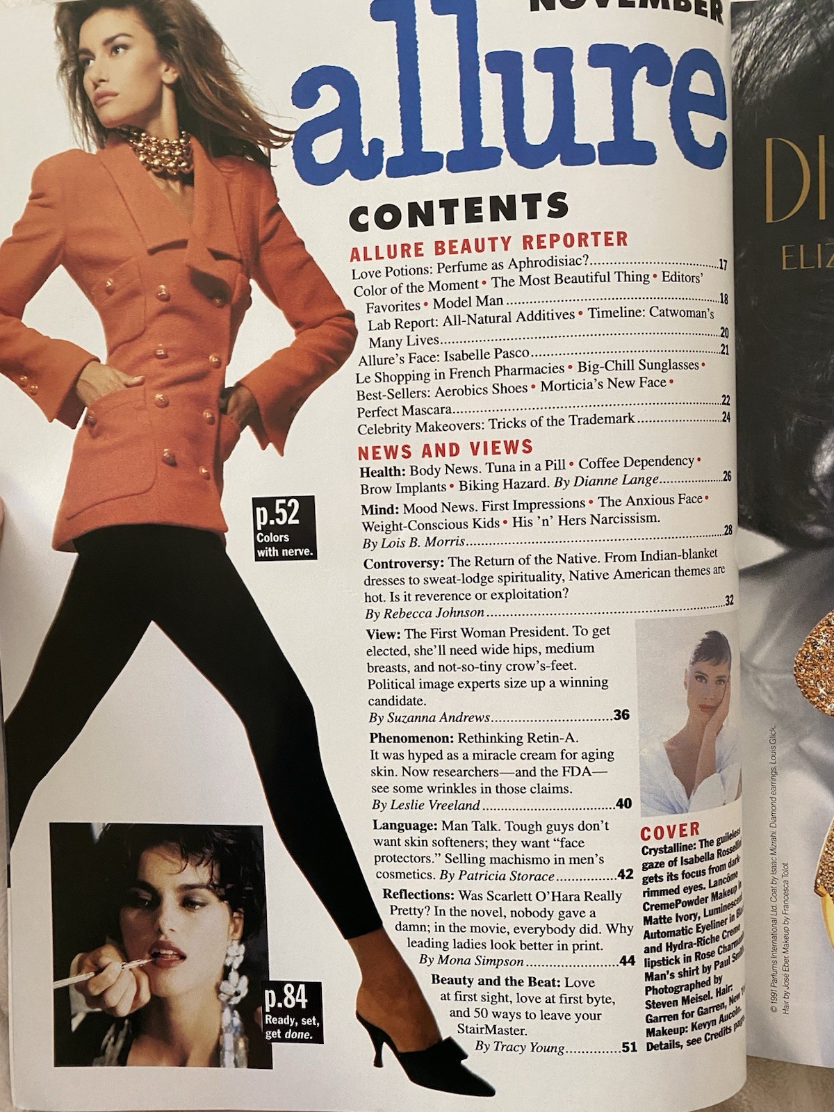 Vintage Allure Magazine November 1991 Princess Diana 90s Supermodels 90s Style
