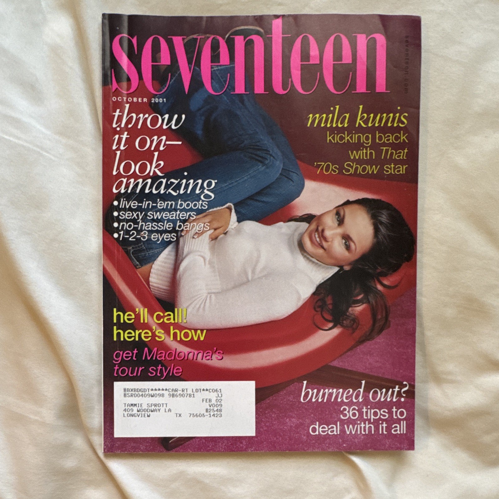 2001Seventeen Magazine Lot of 12 Illustrated J Lo Alba Carson Daly Julia Roberts