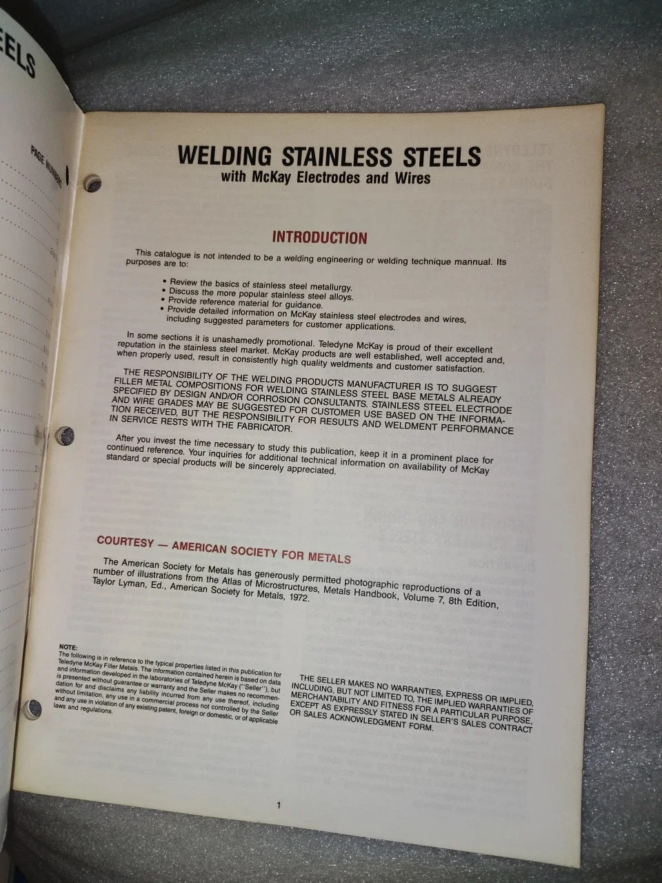 Welding Stainless Steels Teledyne McKay 1990 Technical Manual Industrial