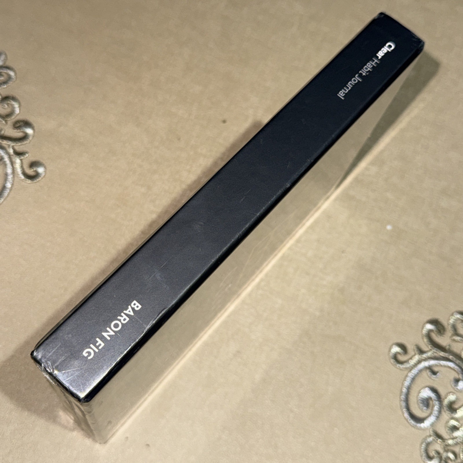 New Baronfig Clear Habit Journal Book DAMAGEOpen Box Jet Black by James Clear