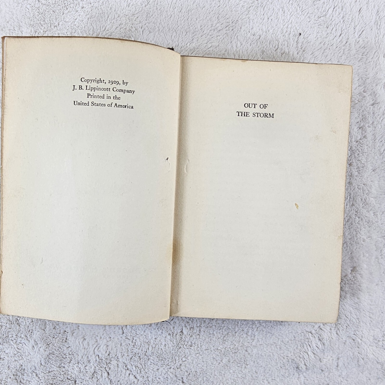 Out of the Storm MARCIA MACDONALD Vintage Library Circulated 1929