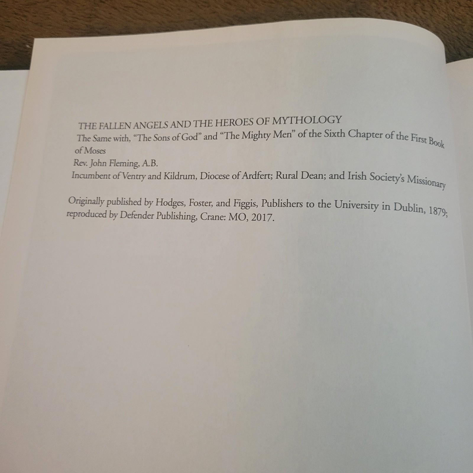 The Fallen Angels and the Heroes of Mythology by John Fleming