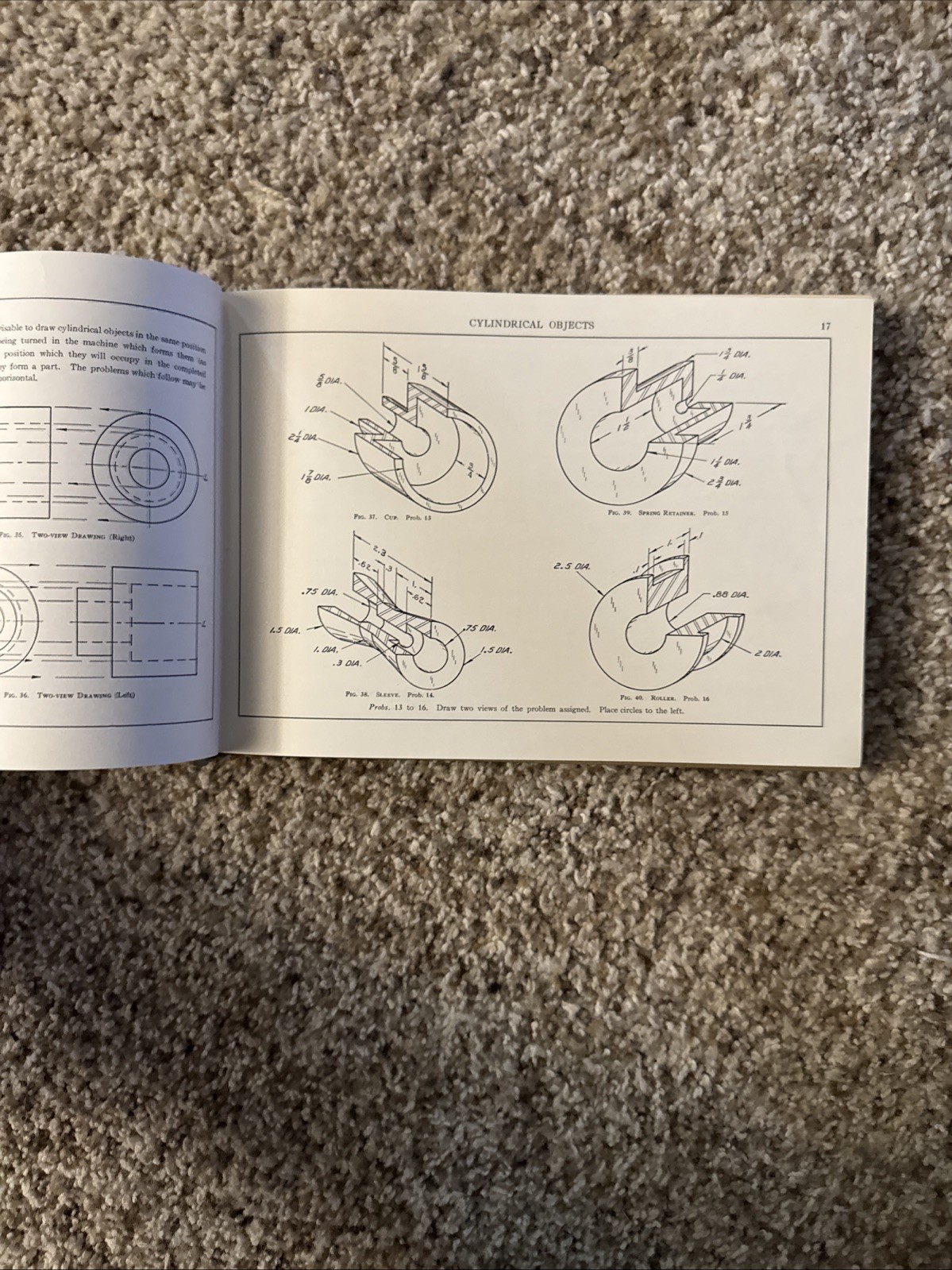 1938 APPLIED MECHANICAL DRAWING BOOK BY PAULL & SGRO – ILLUSTRATIONS