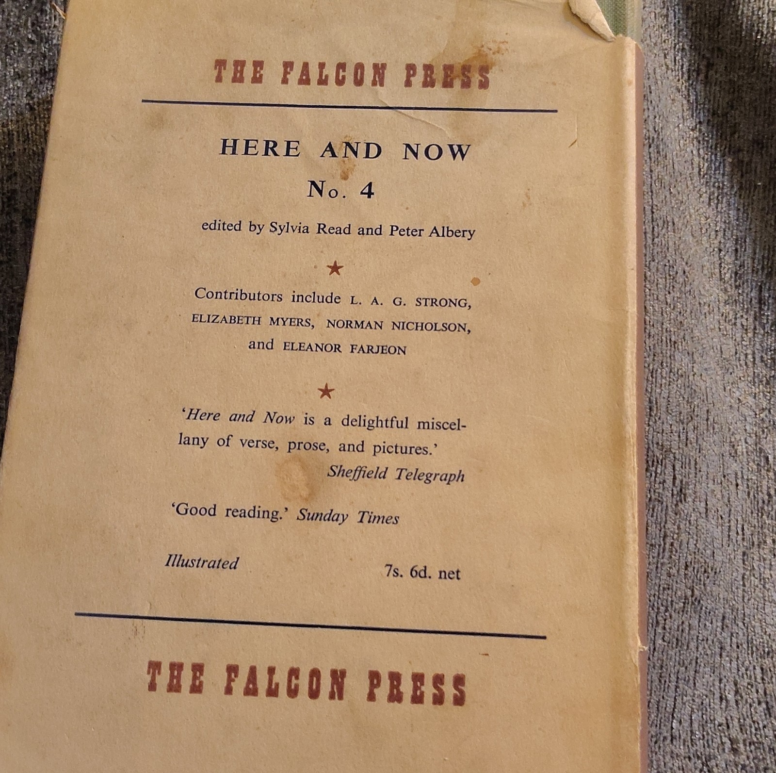 Peter Albery Sylvia Read Here and Now Anthology Falcon Press Illustrated HC
