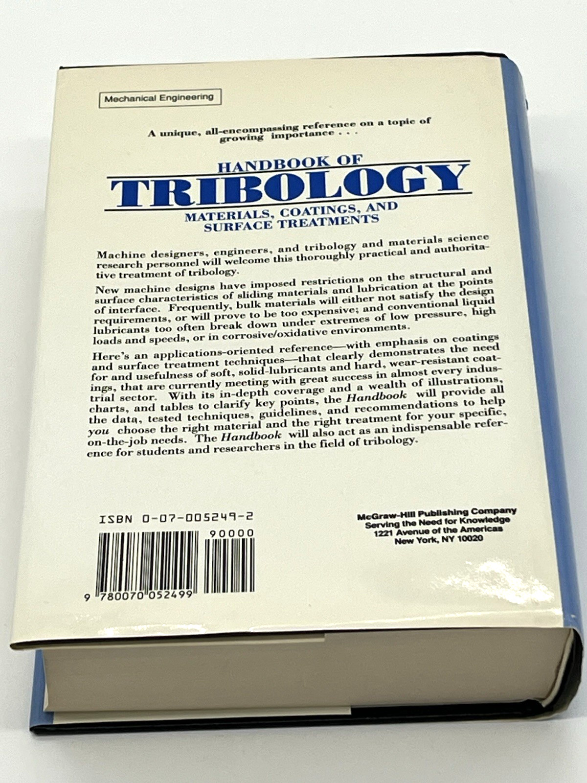 Handbook of Tribology: Materials, Coatings, and Surface Treatments-Bhushan.