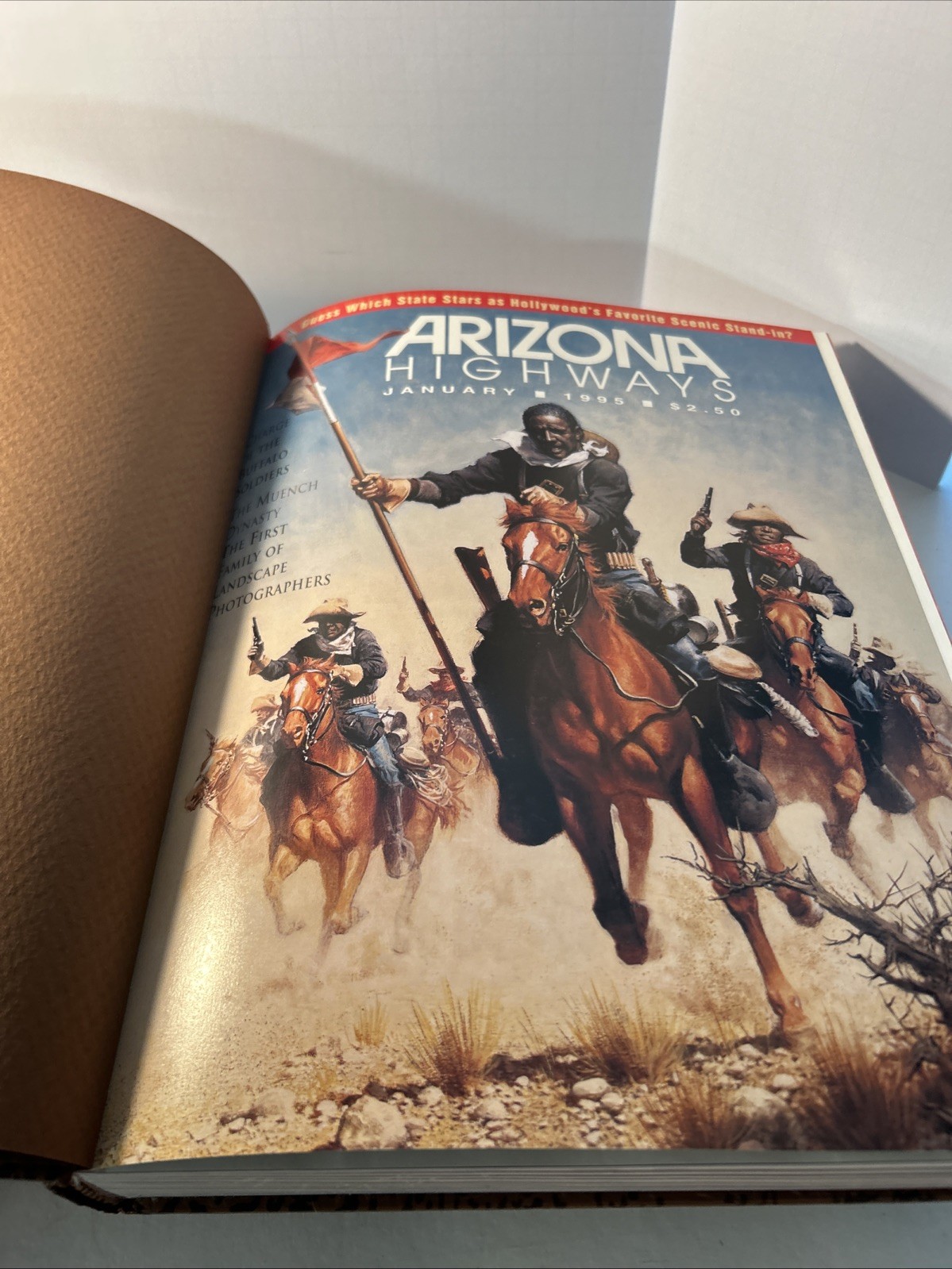 Vintage ARIZONA HIGHWAYS, 1995 Faux Leather Bound All Twelve Monthly Issues