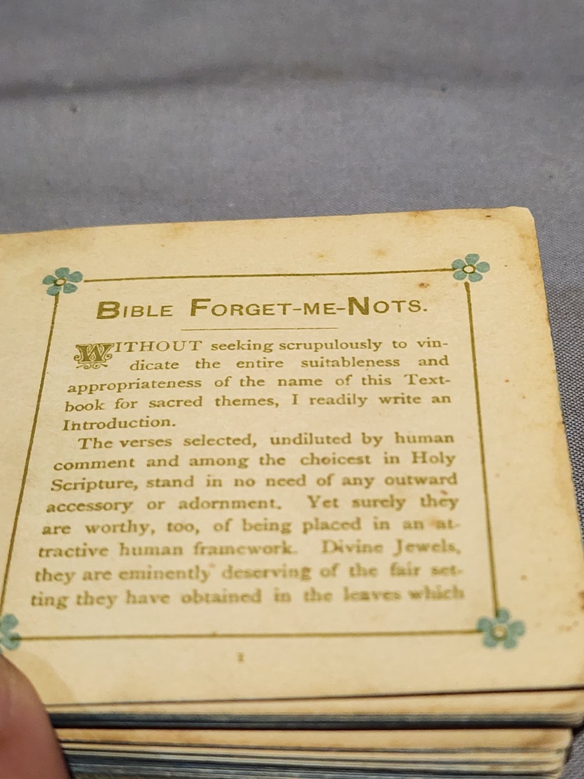 Antique 1900’s Bible Forget-Me-Nots By Morning & Night Watches Mini Book