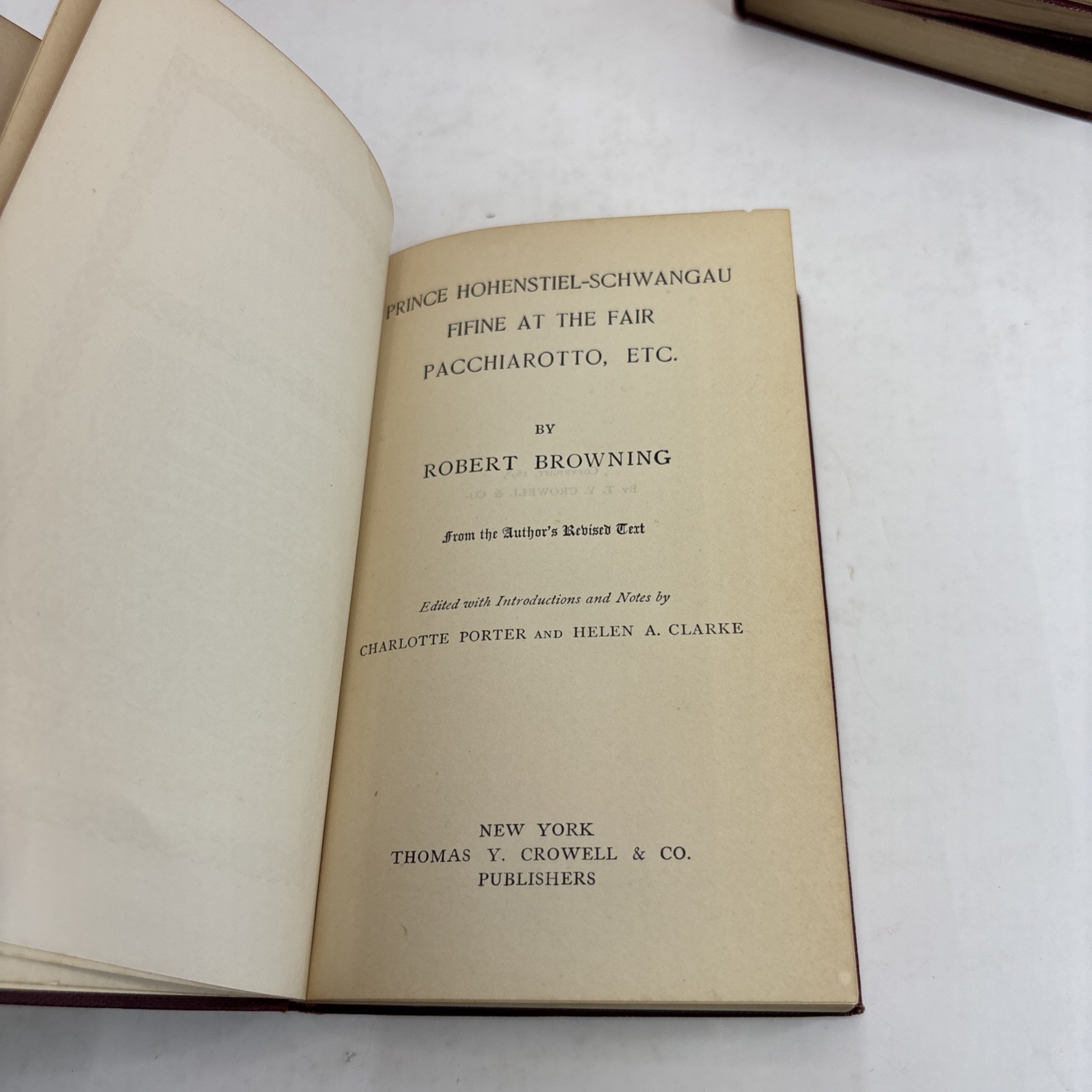Robert Browning 1898 edition 4 Books Collection Lot Poetry Decor Antique
