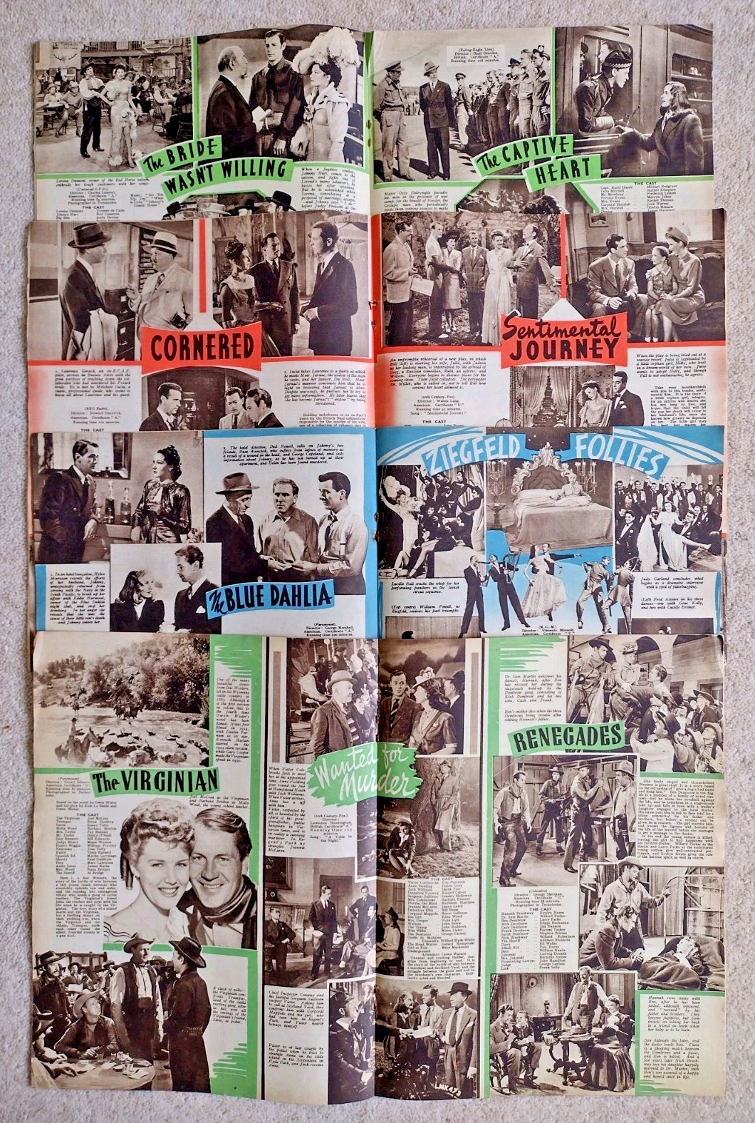 Picture Show magazine x11 1946 issues Garland Sinatra Bergman Cooper +++