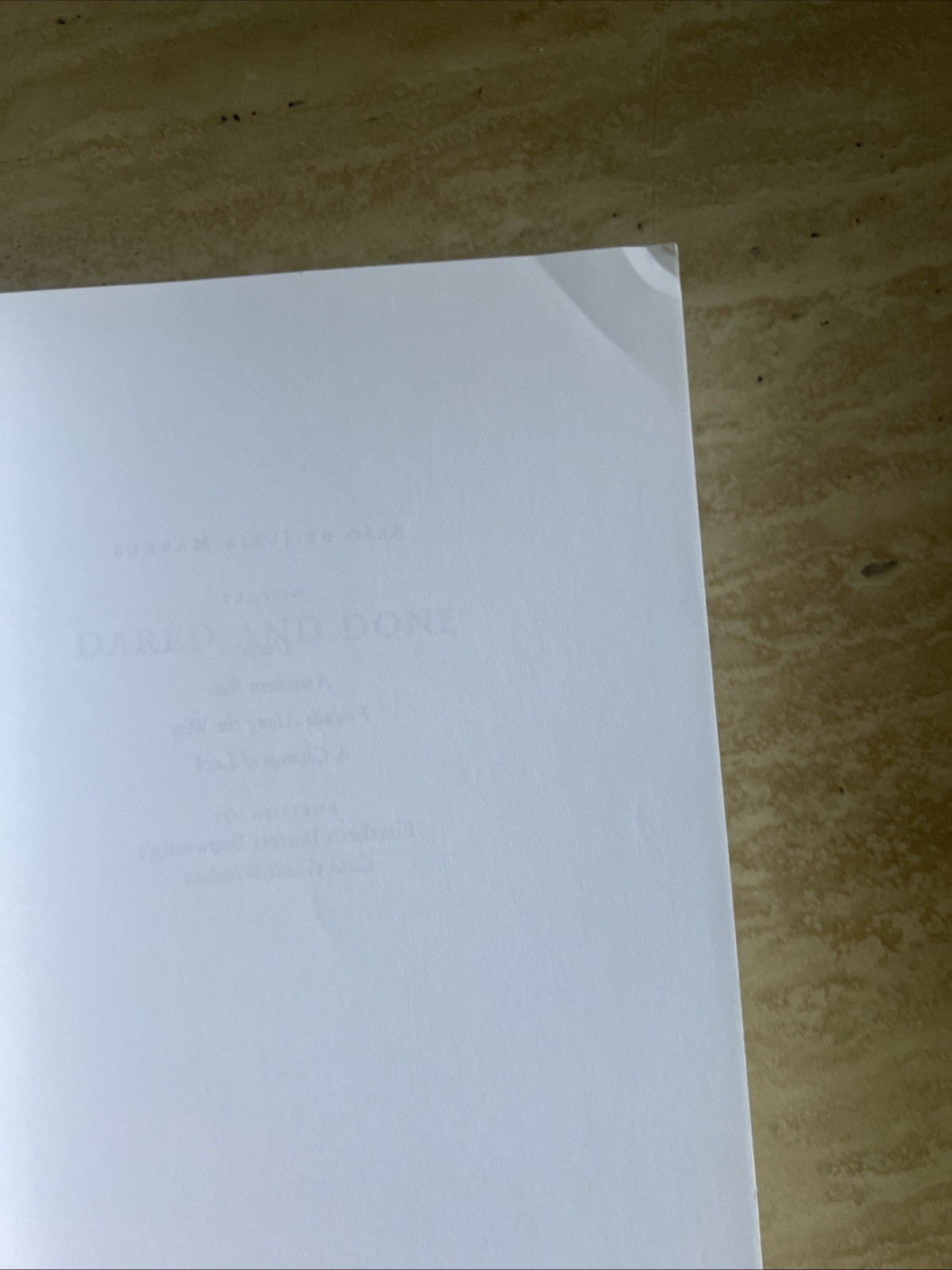 1995 Dared & Done The Marriage of Elizabeth Barrett & Robert Browning Book