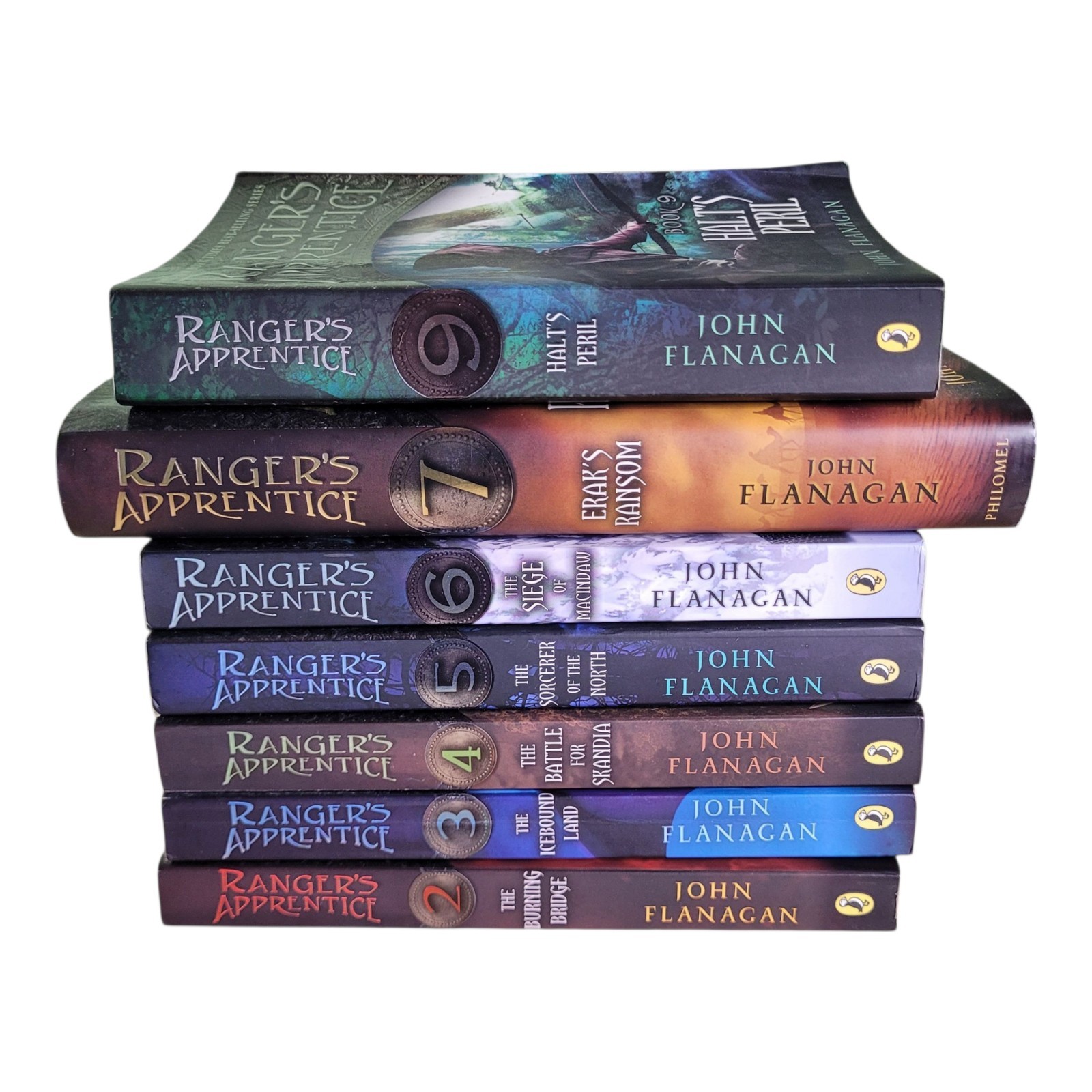 Paperback Lot of 7 (2-7, 9) Rangers Apprentice Series John Flanagan Books Set