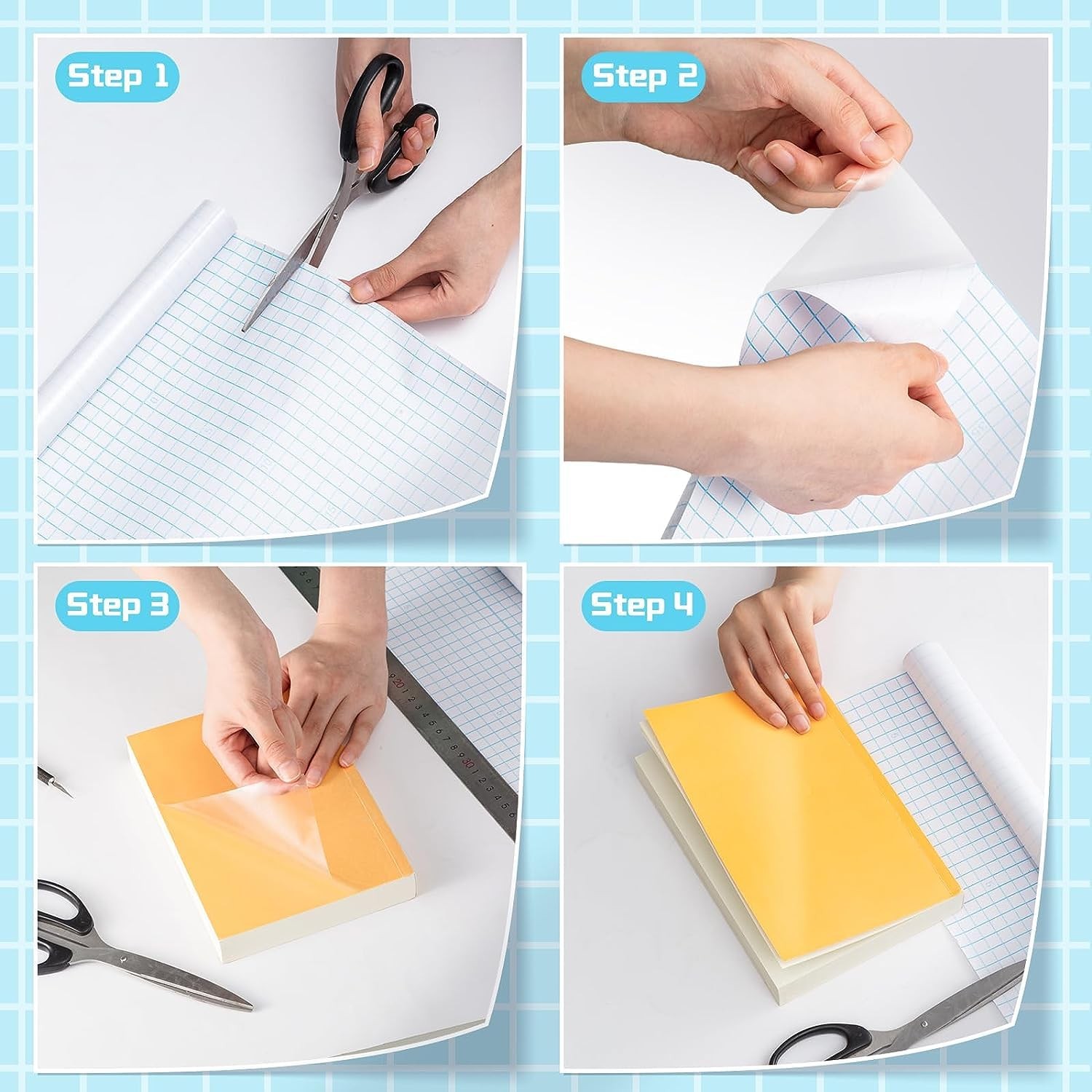 Clear Contact Paper Roll, 23.6in x 236L Self-Adhesive Vinyl Covering Peel and…