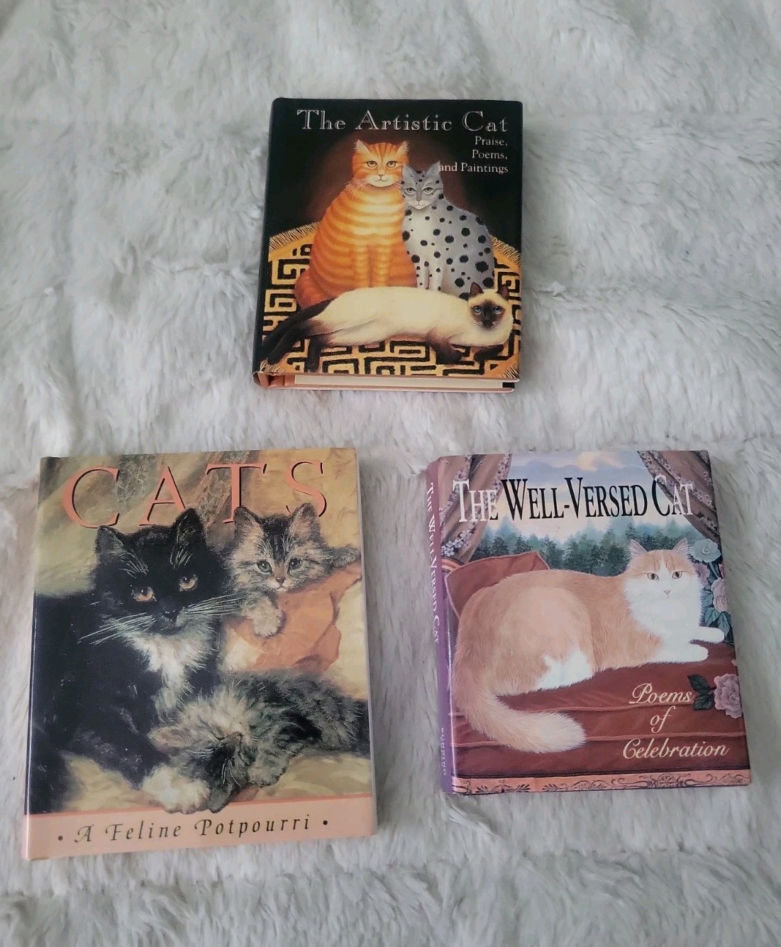 3 Vintage Miniature Books The Artistic Cat – The Well Verse Poems Cat -A Feline