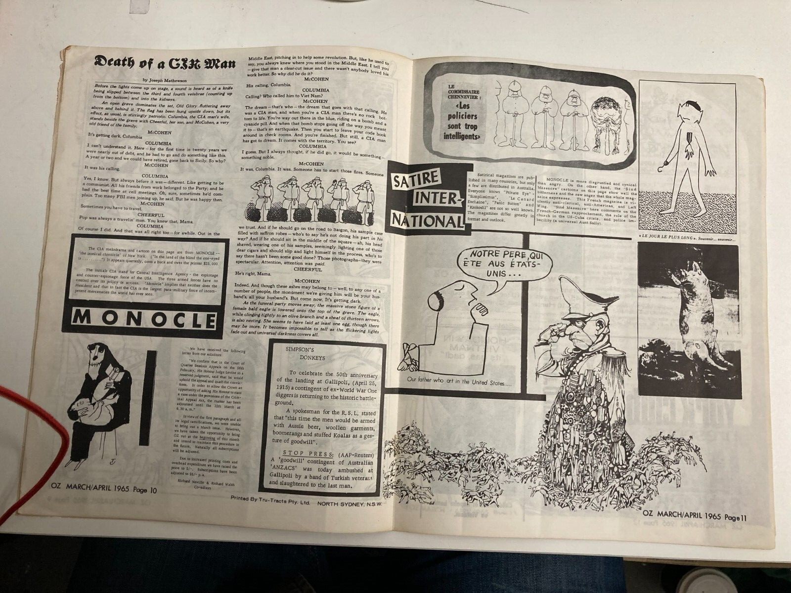 RARE Vintage OZ Magazine (Australia) issue No. 18 April 1965