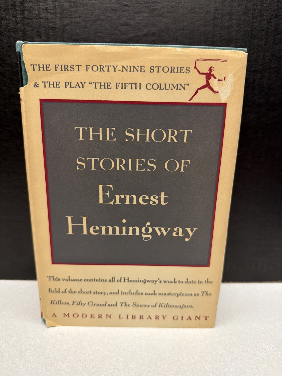The Short Stories Of Ermest Hemingway 1938 Modern Library HC/ DC