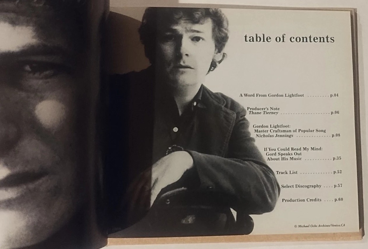 Gordon Lightfoot Songbook 5.5″ x 5″ (Hardcover Booklet Only — NO CDs) VG+ fr/sh