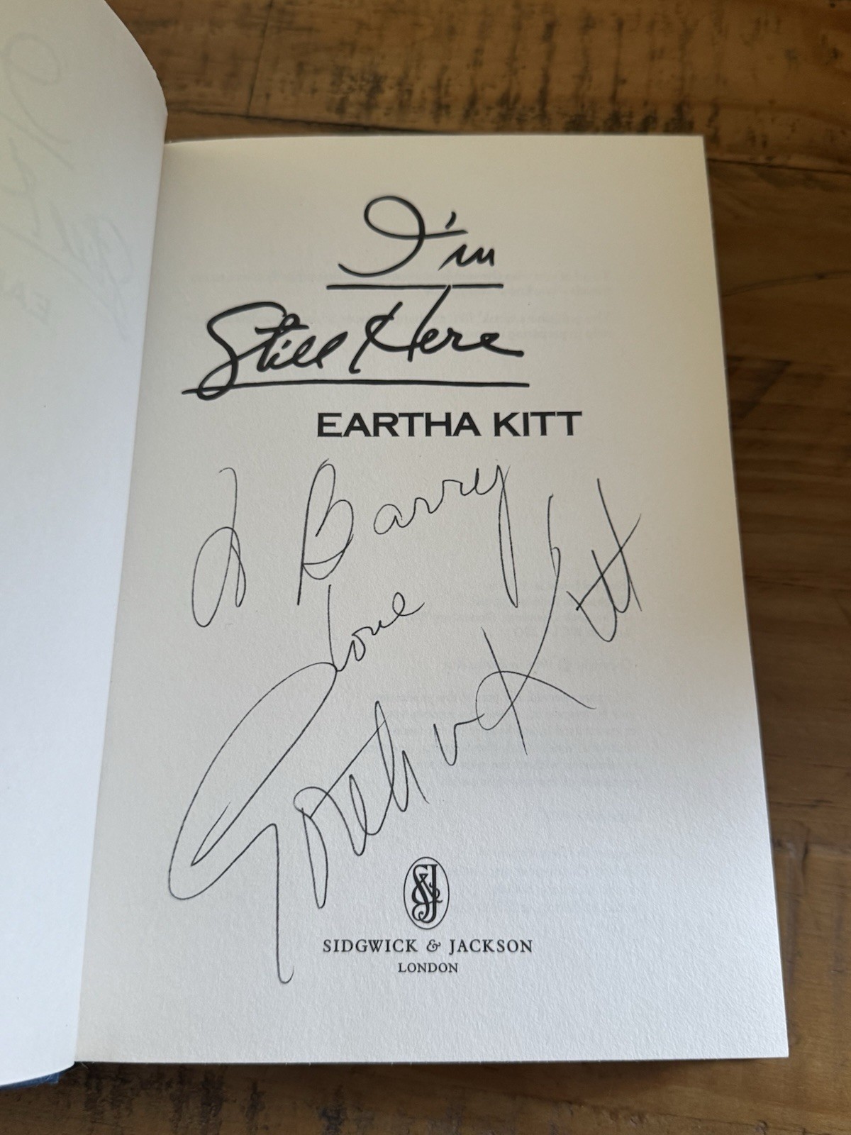 I’m Still Here – Eartha Kitt Signed 1st Edition Book From 1989