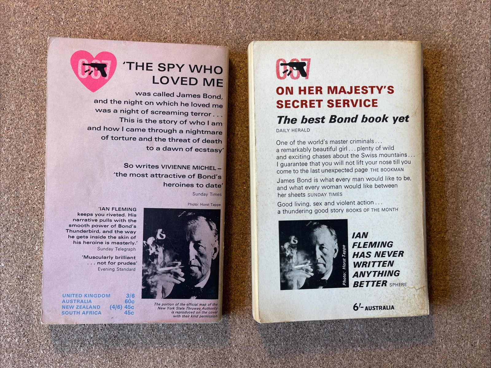 James Bond By Ian Fleming PBs x7 + Colonel Sun 1960s G to VG Casino Royale