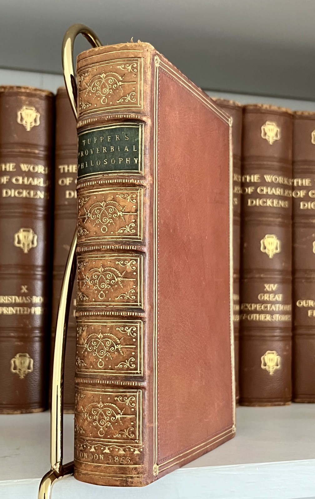 1853 Proverbial Philosophy by Martin F. Tupper in Hatchard full calf bind