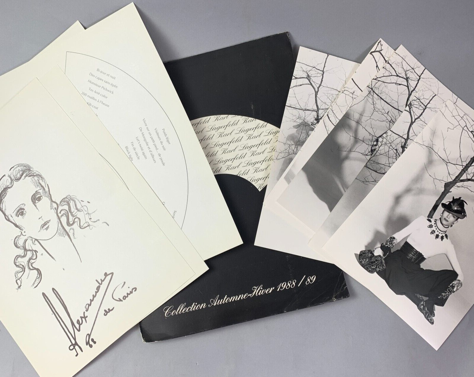 Karl Lagerfeld Runway Show Lookbook Fall/Winter 1988-89 Lagerfelds Photos Ltd Ed