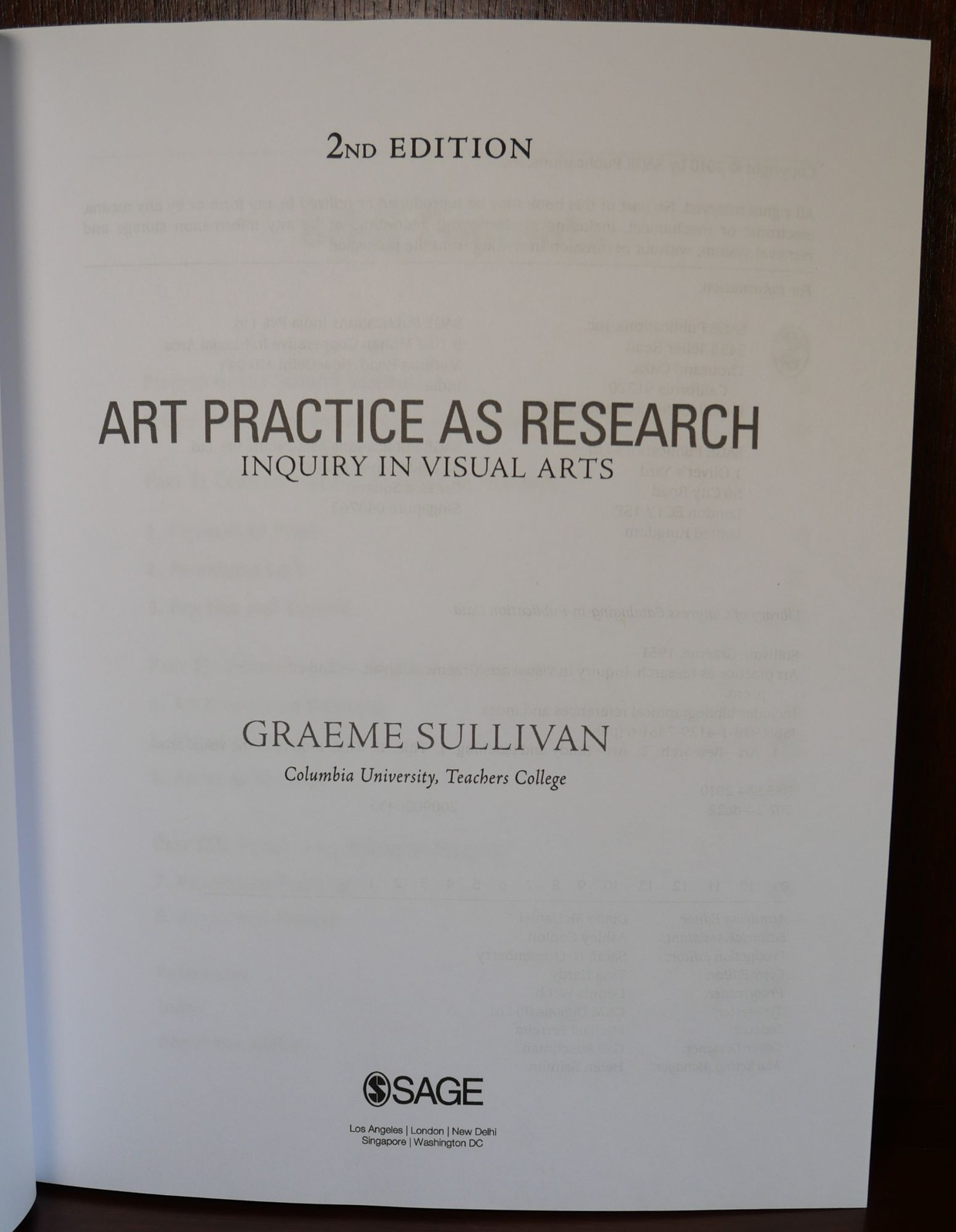 Graeme Sullivan / Art Practice as Research 2010 2nd Edition
