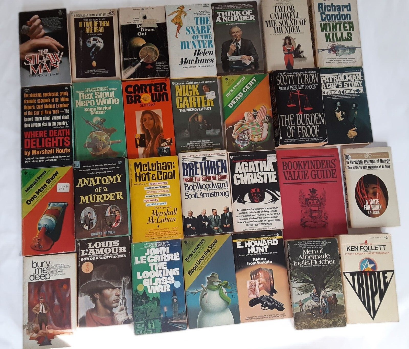 Mid Century Vintage Murder Detective Spy Crime Adventure Cowboy Paperbacks